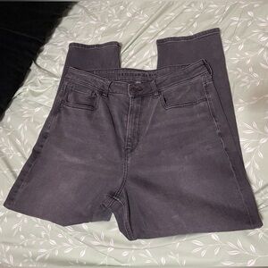 American Eagle Black Stretch Mom Jean